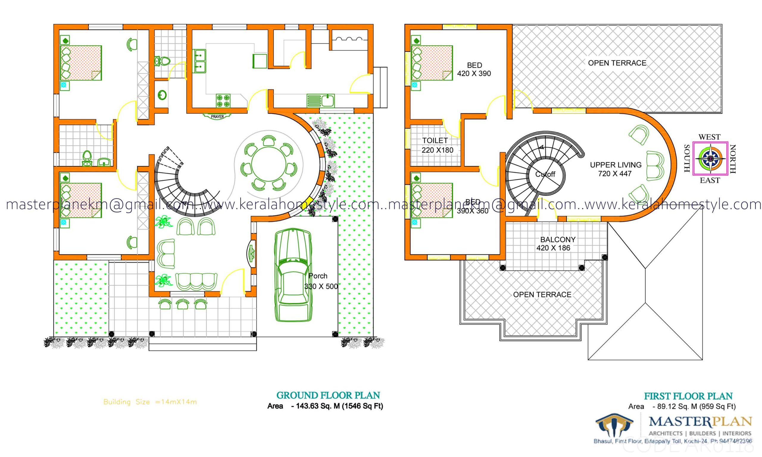 4 Bed room house plan2500 Sq.ft