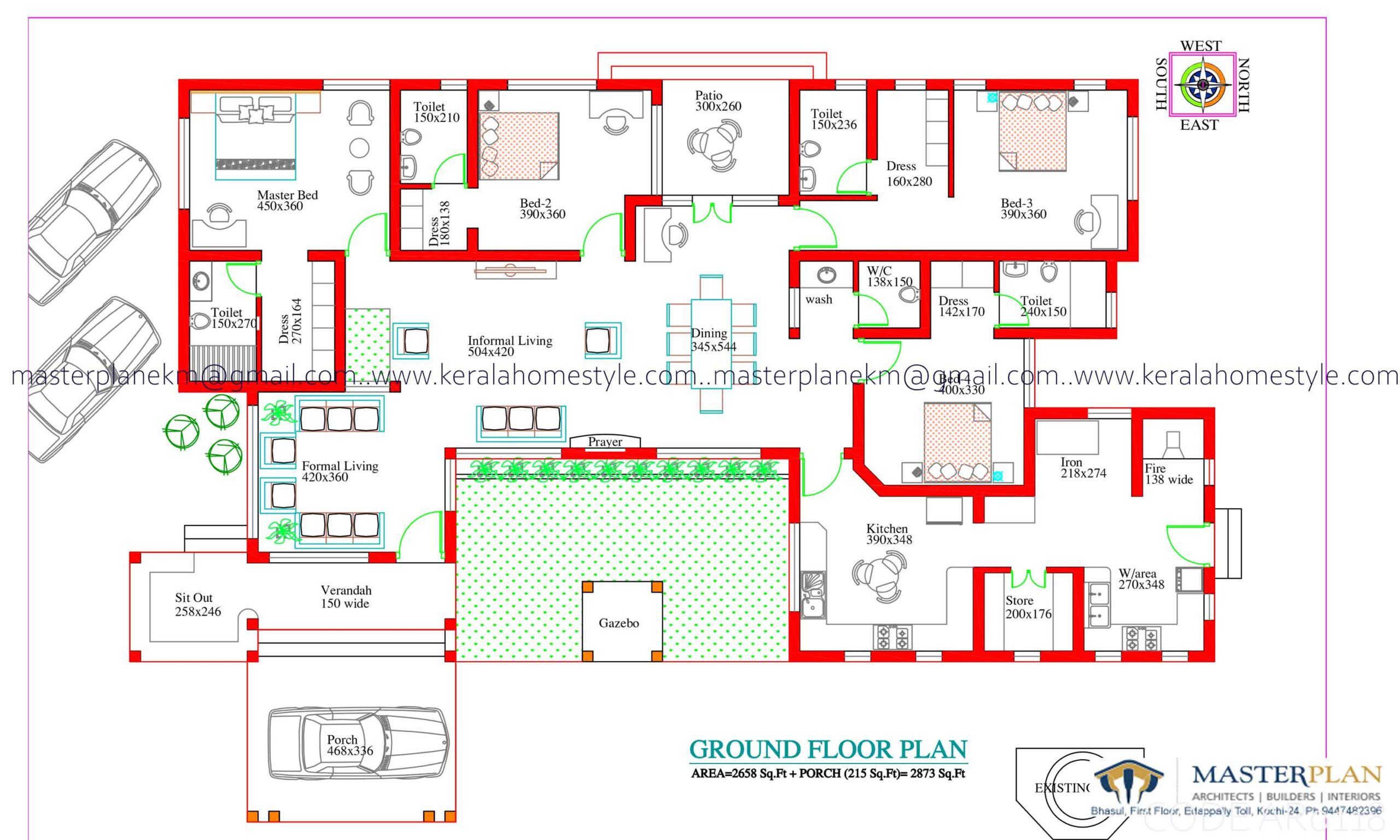 4 Bed room single story 2873 Sq.Ft