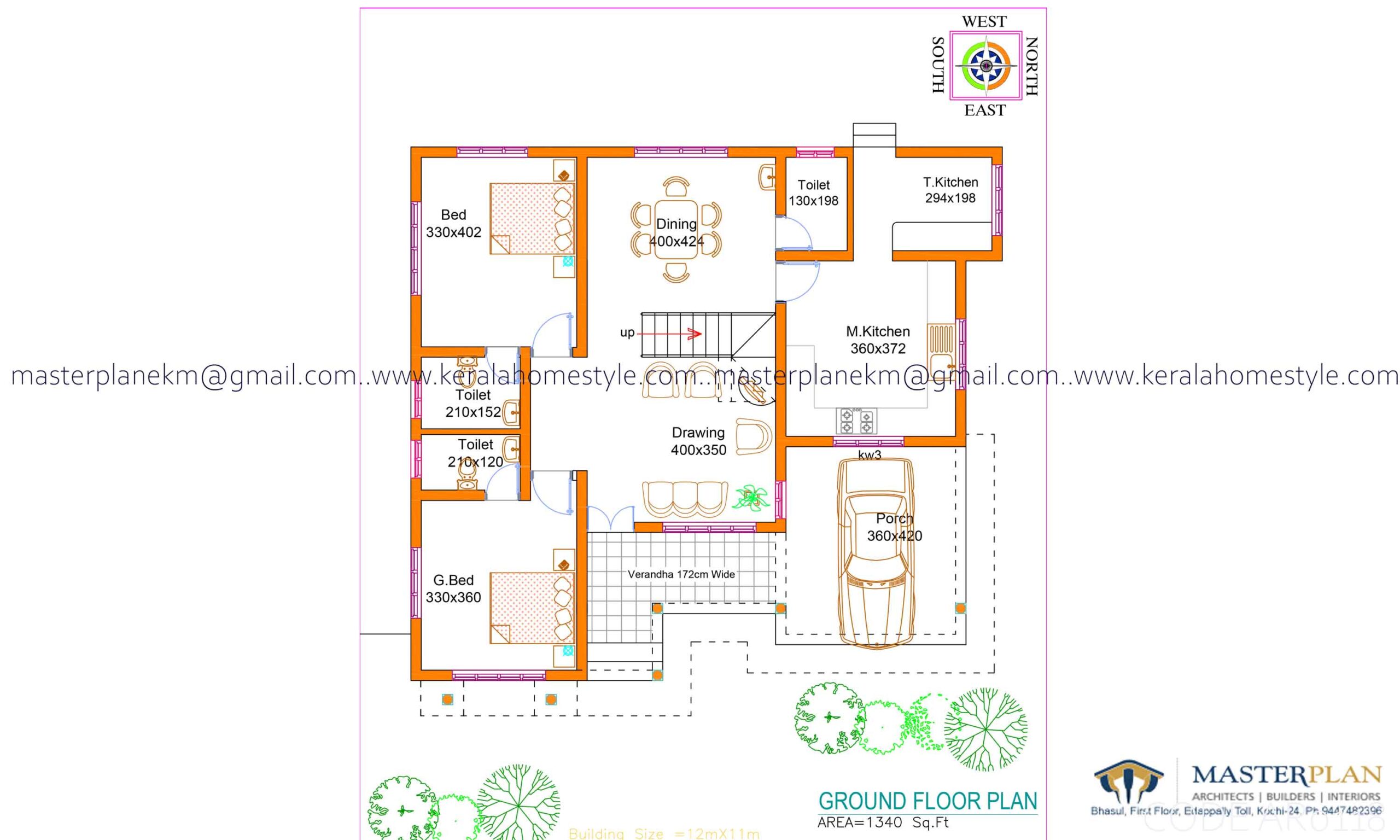 kerala 4 bed room house plans