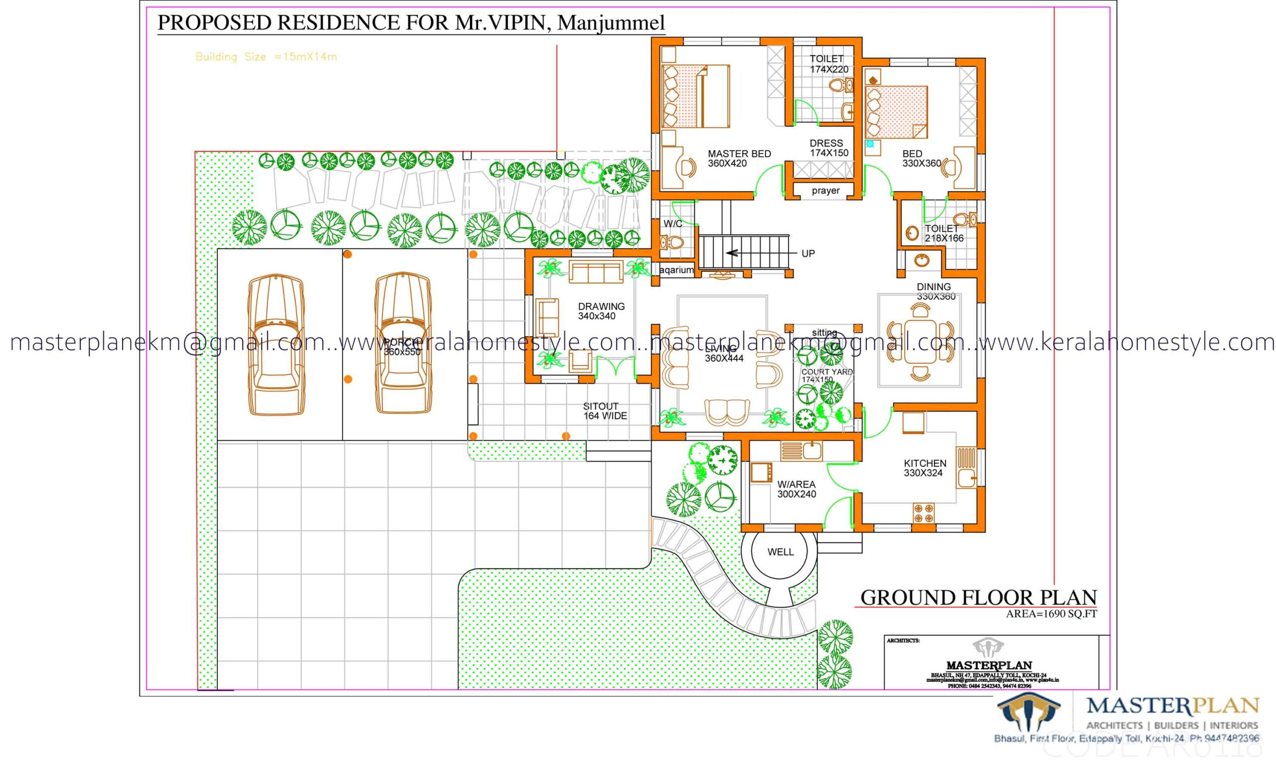 4 BHK Kerala Traditional house Plan 2790 Sq.Ft